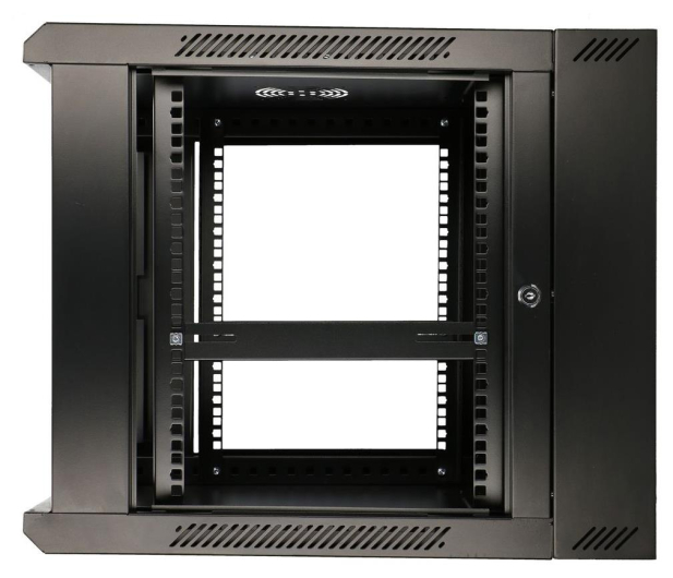 Extralink Szafka wisząca rack 9U 600x600 czarna dwusekcyjna EX.12943 - 489357 - zdjęcie 7